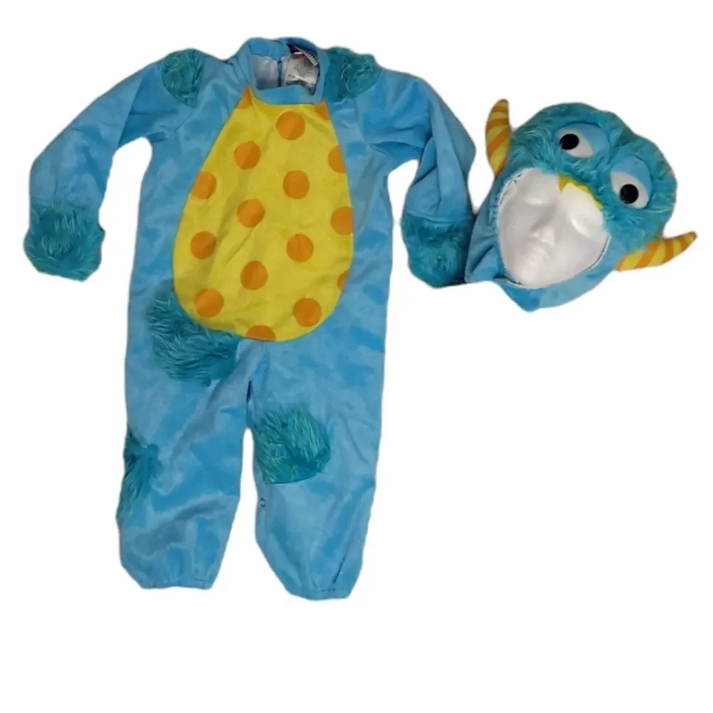 IN CHARACTER‎ mini monster costume blue furry with headpiece 12-18 months